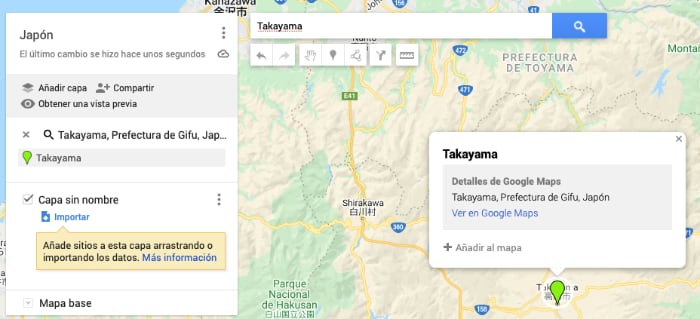 crear nuevo punto sobre google maps