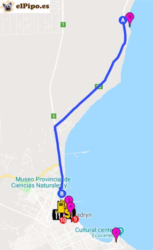 ruta hasta puerto madryn