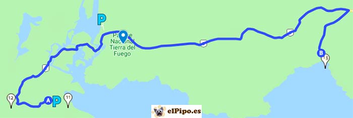 ruta hasta bahía ensenada