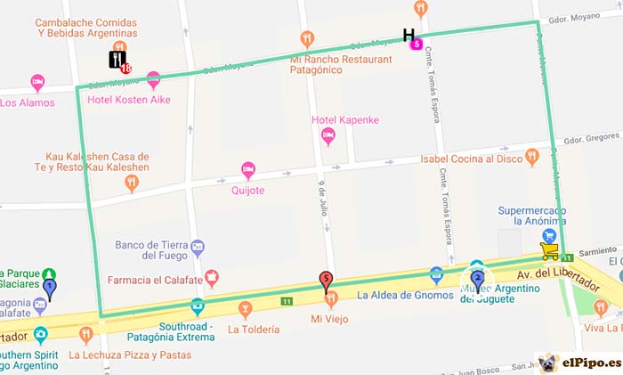 itinerario por el calafate