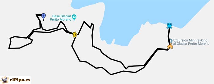 itinerario por perito moreno