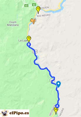 ruta hasta valle encantado