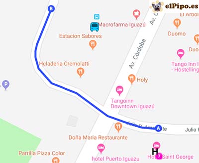 itinerario hasta estación de autobuses