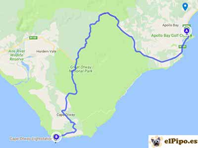 ruta hasta Cape Otway