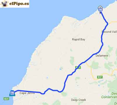 ruta hasta cape jervis