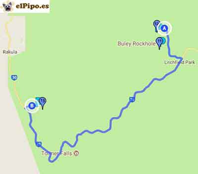 ruta hasta Mwangi falls