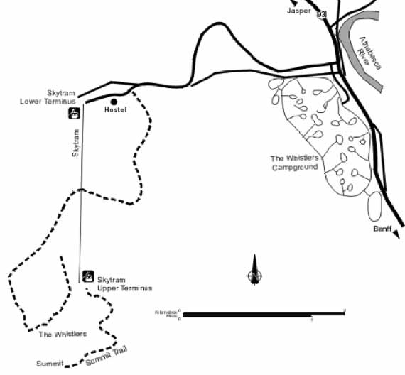 mapa jasper skytram