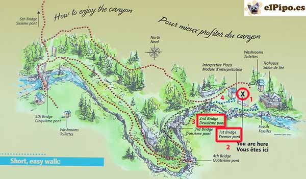 mapa maligne canyon