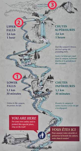 mapa johnston canyon