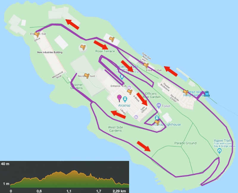 recorrido por Alcatraz recorrido por Alcatraz