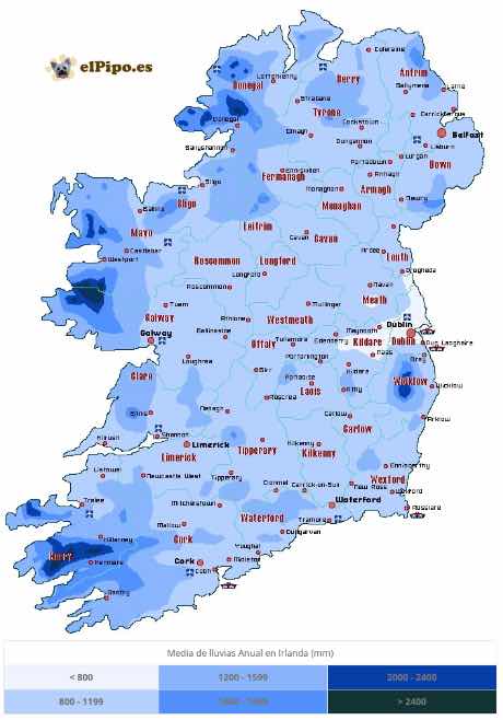 mapa de irlanda