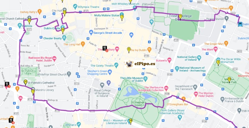 itinerario del segundo día por Dublín