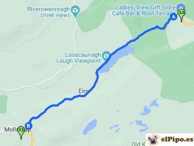 itinerario hasta Moll's Gap