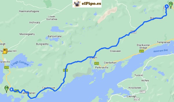 itinerario hasta Com an Chiste Ring of Kerry Lookout and Car Park