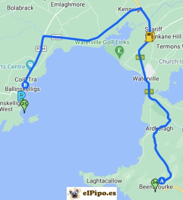 itinerario hasta Ballinskelligs