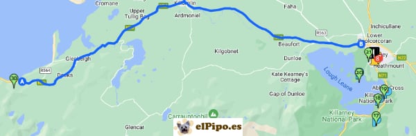 itinerario hasta Killarney