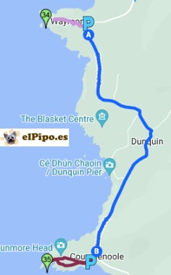 itinerario hasta Dunmore Head
