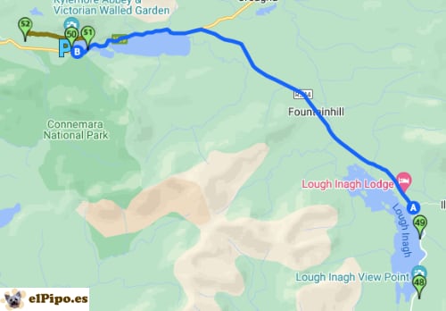 itinerario hasta Kylemore Abbey