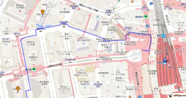 recorrido shibuya zona ayuntamiento