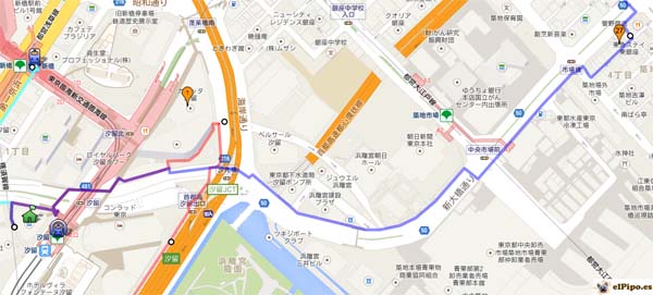 recorrido ginza (mercado tsukiji)