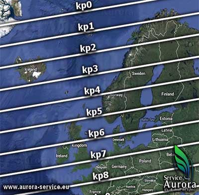 mapa previsión actividad geomagnética