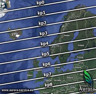 mapa previsión actividad geomagnética