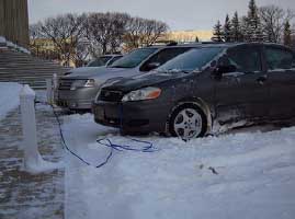 calentador para arrancar el coche