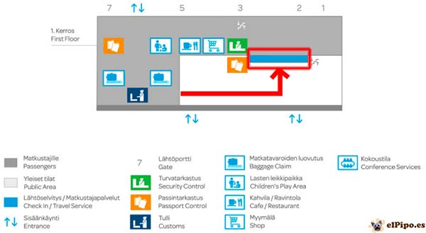 plano del aeropuerto de rovaniemi