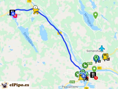 ruta hasta rovaniemi