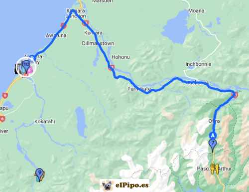 itinerario hasta Hokitika 