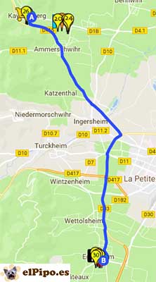 recorrido hasta eguisheim 