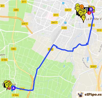 recorrido hasta colmar