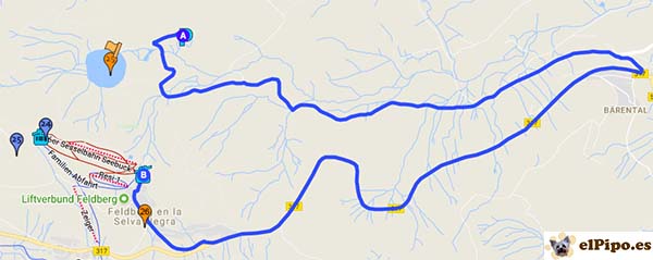 recorrido hasta feldberg