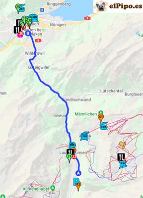 recorrido hasta interlaken