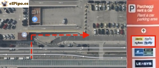 recorrido hasta el coche de alquiler recorrido hasta el coche de alquiler