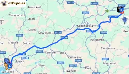 itinerario hasta Enna