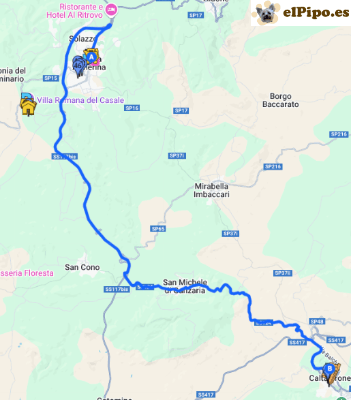 itinerario hasta Caltagirone