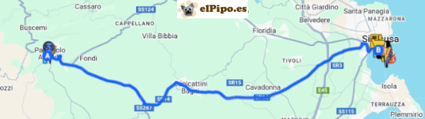 itinerario hasta Siracusa