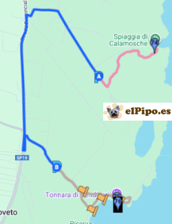 itinerario hasta la tonnara de la misma reserva de vendicari