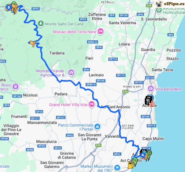 itinerario hasta monte etna itinerario hasta monte etna