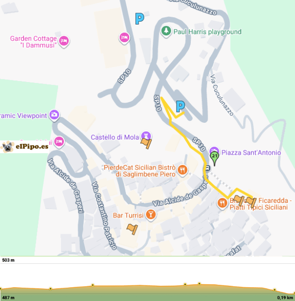 recorrido por Castelmola recorrido por Castelmola