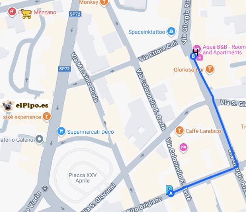 recorrido desde el parquin hasta el alojamiento recorrido desde el parquin hasta el alojamiento