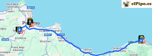 itinerario hasta Monreale itinerario hasta Monreale