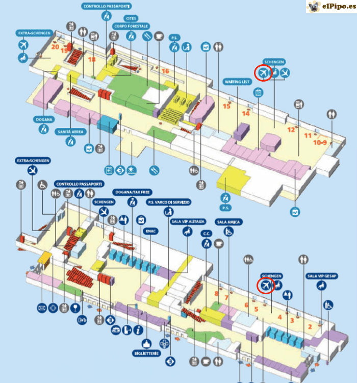plano del aeropuerto de Palermo plano del aeropuerto de Palermo