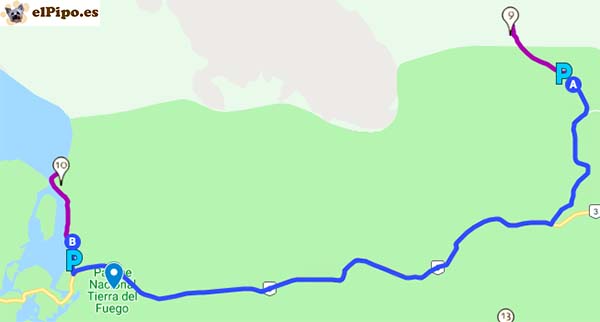 ruta hasta lago acigami