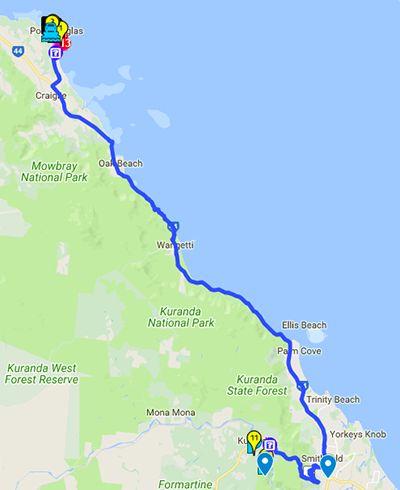 ruta hasta Miranda koala gardens