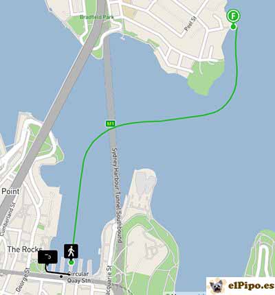 recorrido en ferry hasta circular quay